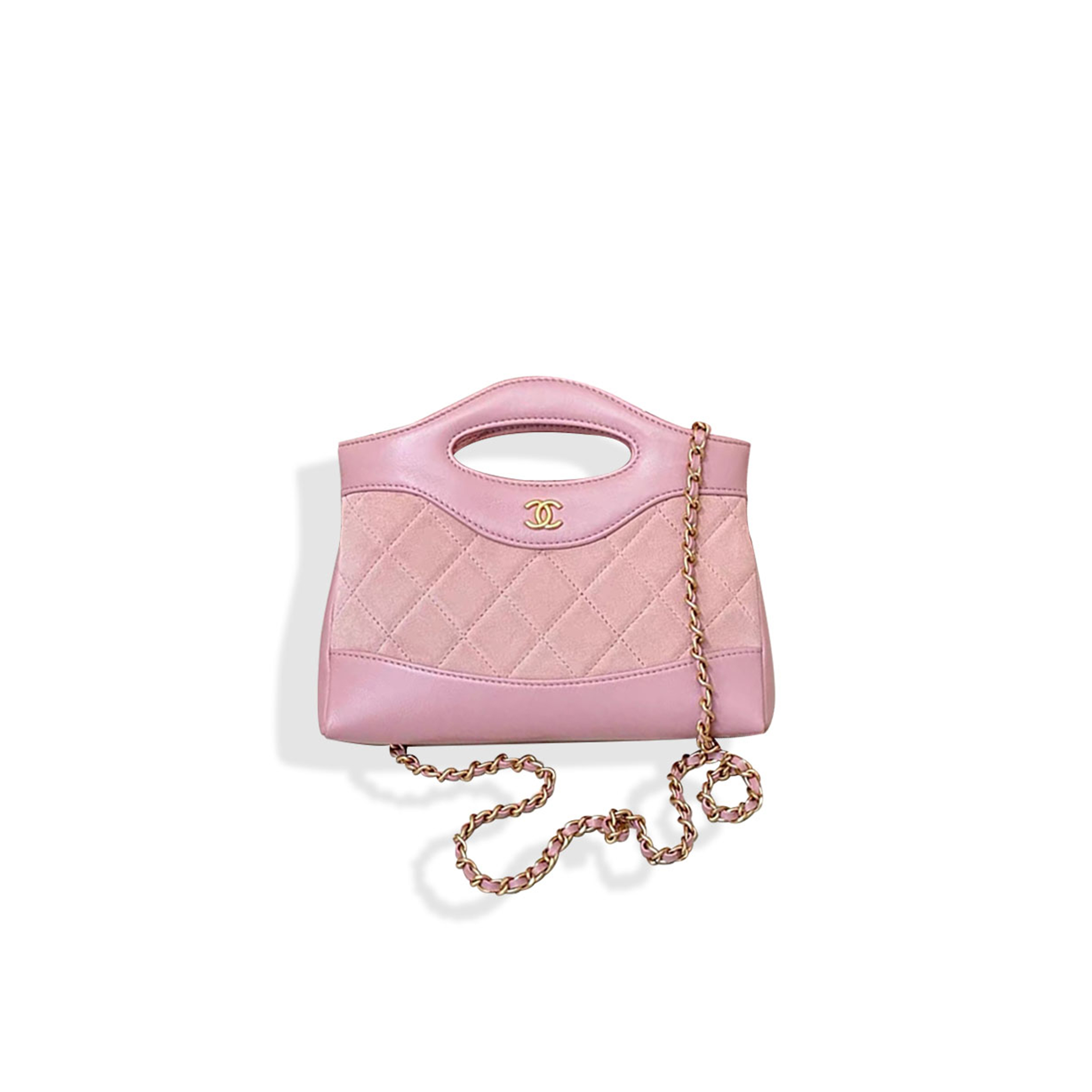 Ch*el nano 31 light pink sheepskin crossbody bag (20*17.5*3.5cm)
